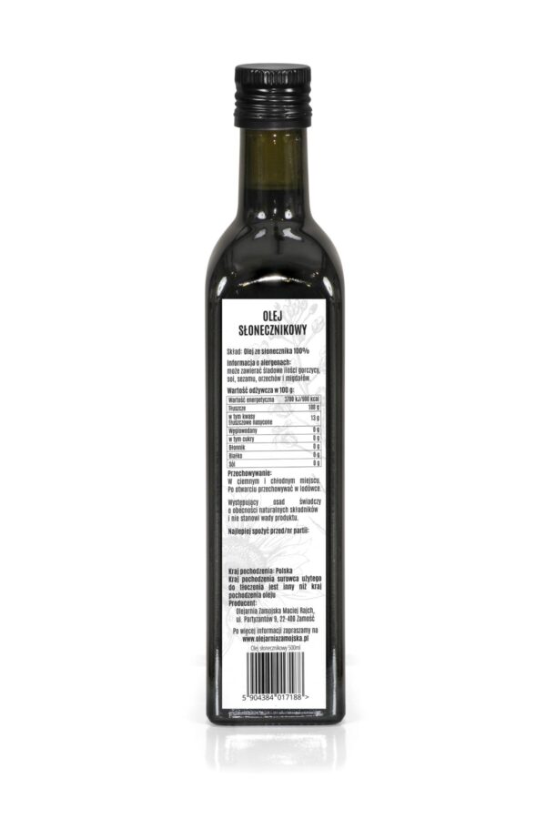 Olej Słonecznikowy 500ml Olejarnia Zamojska