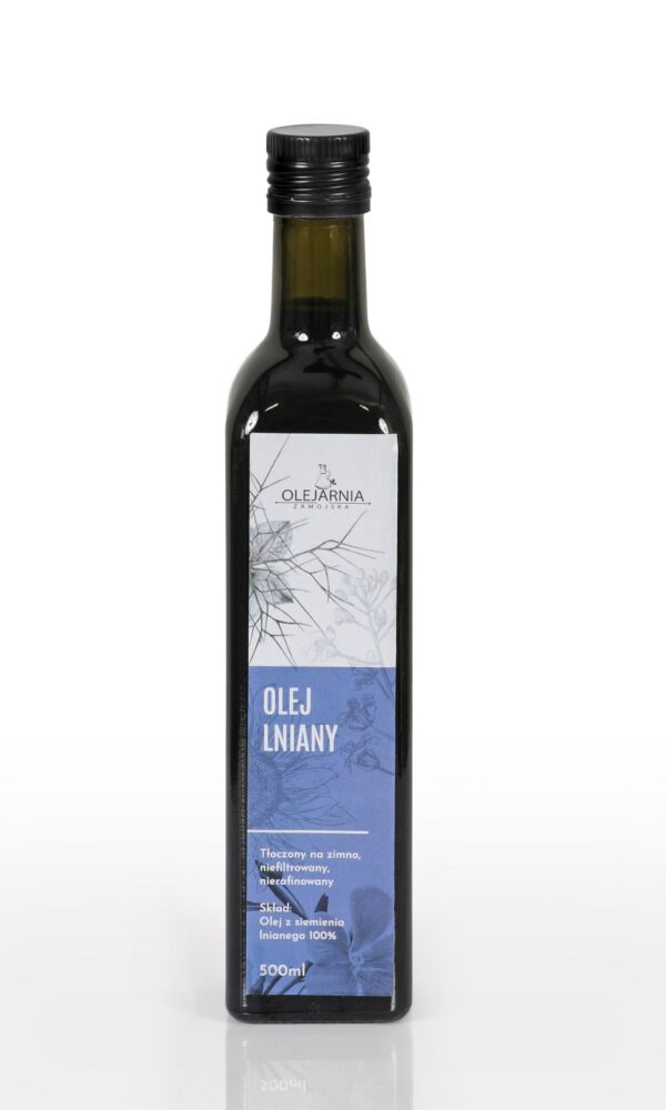 Olej Lniany 500ml Olejarnia Zamojska