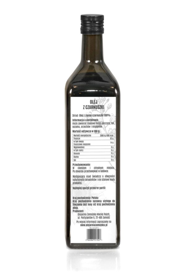 Olej z Czarnuszki 1L Olejarnia Zamojska