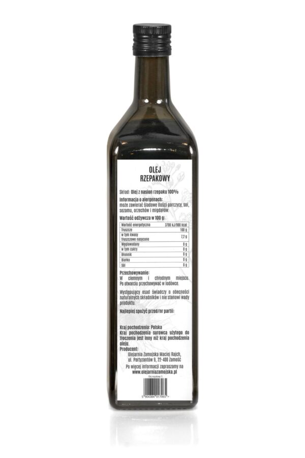 Olej Rzepakowy 1L Olejarnia Zamojska