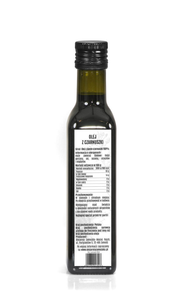 Olej z Czarnuszki 250ml Olejarnia Zamojska