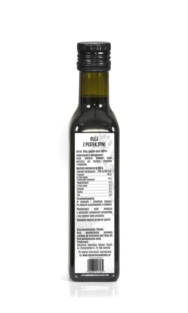 Olej z Pestek Dyni 250ml Olejarnia Zamojska