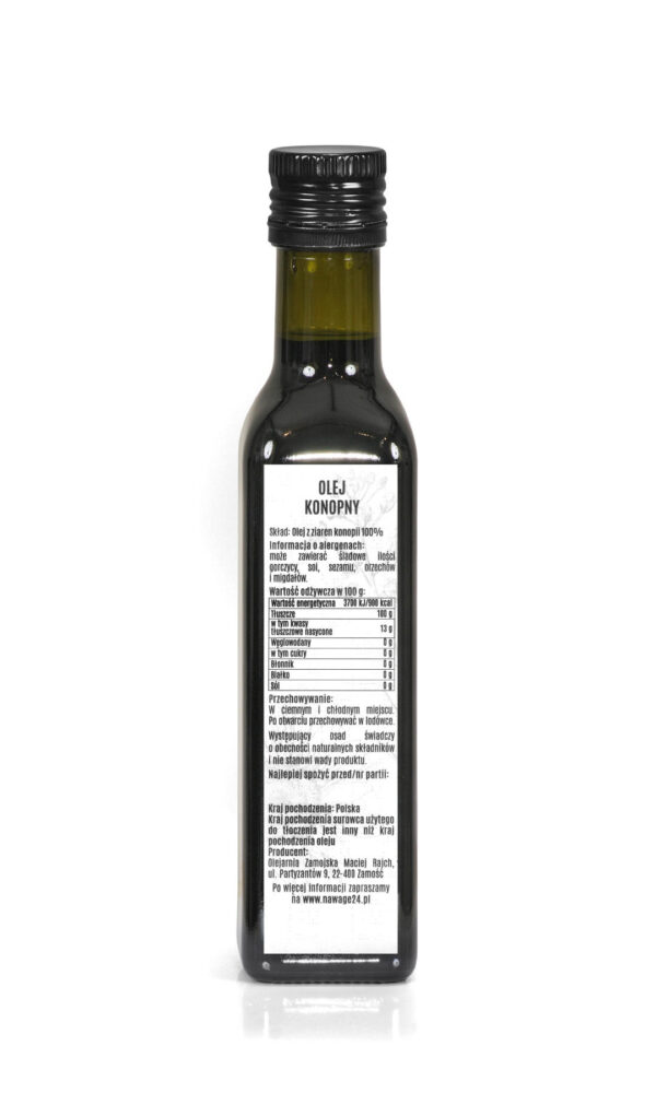 Olej Konopny 250ml Olejarnia Zamojska
