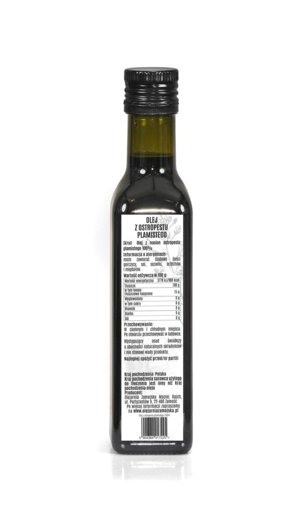Olej z Ostropestu 250ml Olejarnia Zamojska